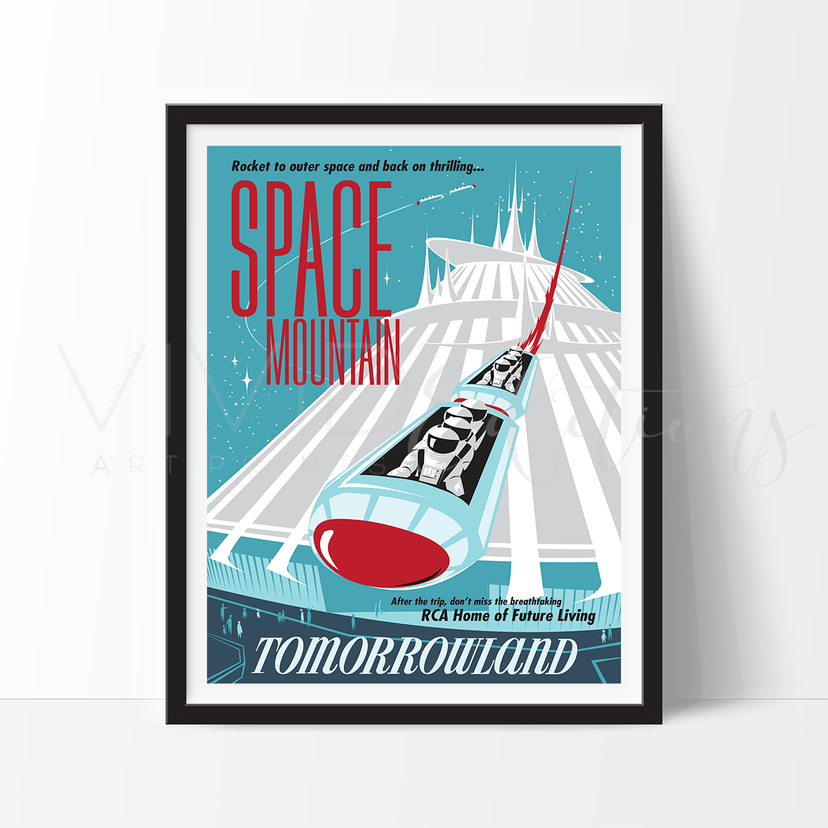 Space Mountain Tomorrowland, Disneyland Poster Print - VividEditions