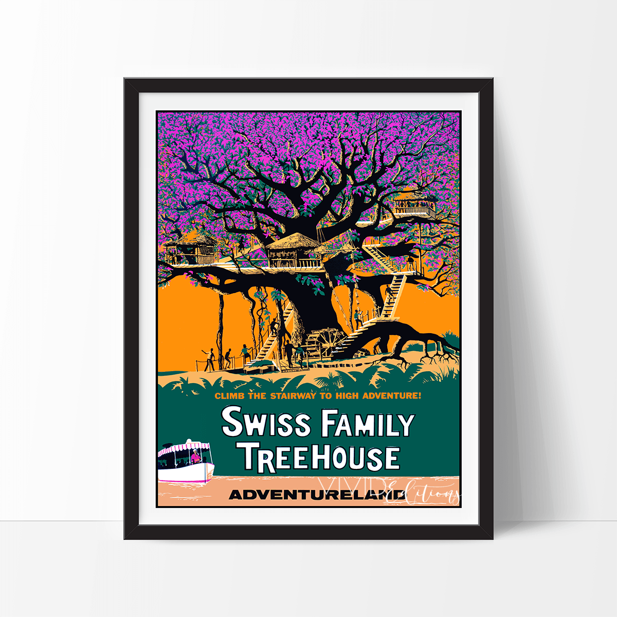Swiss Family Treehouse, Disneyland Poster Print - VividEditions