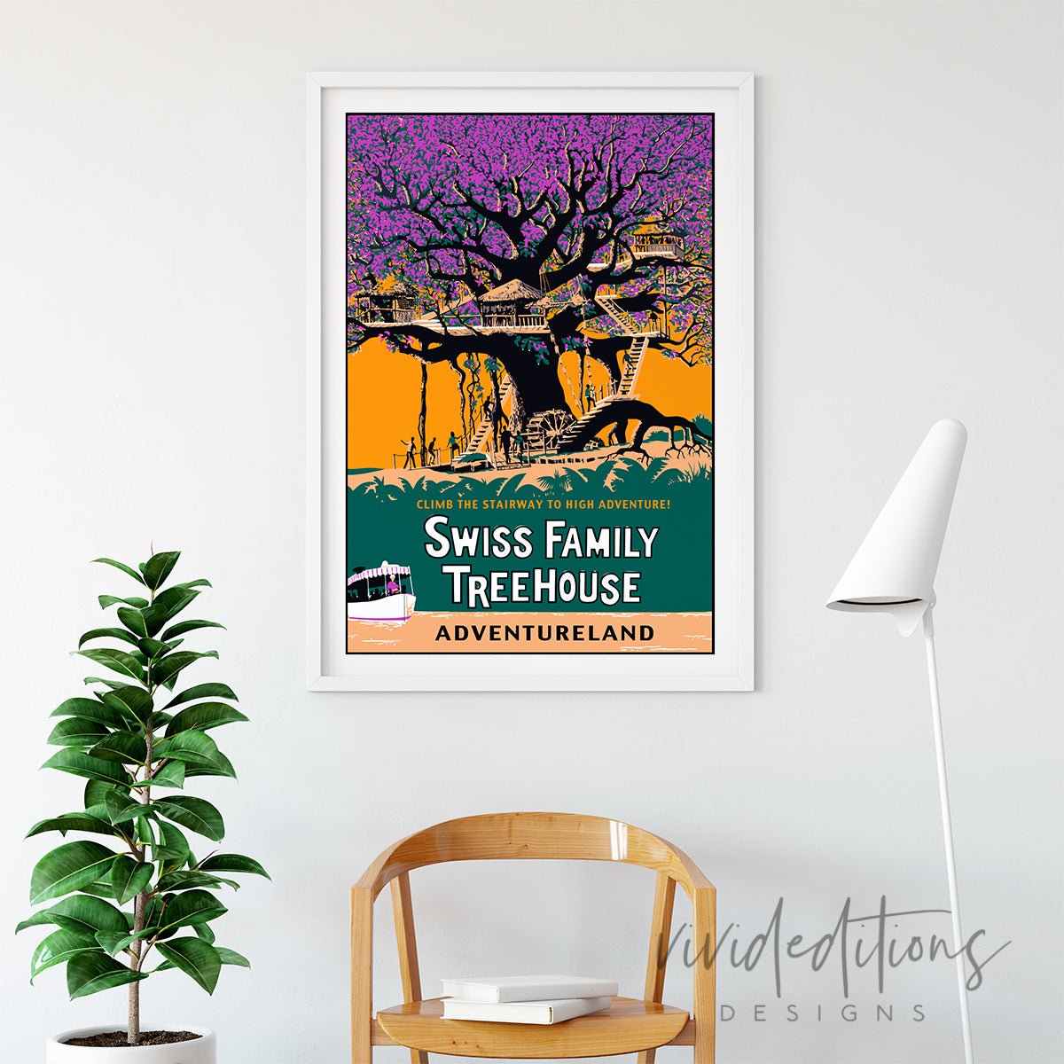 Swiss Family Treehouse, Disneyland Poster Print - VividEditions