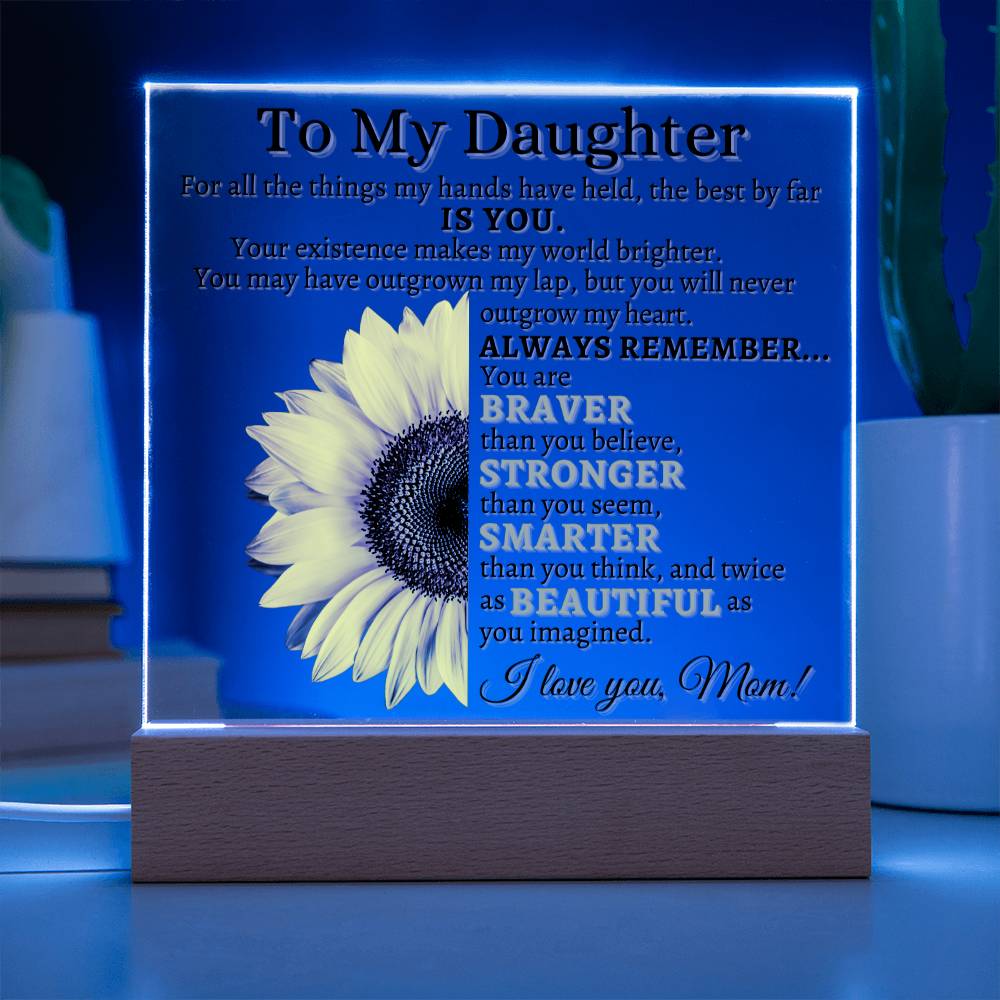 Acrylic Night Light Gifts For Daughter, You Will Always Be My Girl
