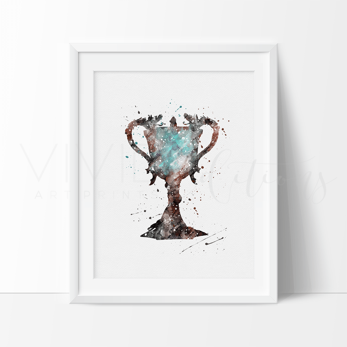 Triwizard Cup, Harry Potter Watercolor Art Print Print - VividEditions