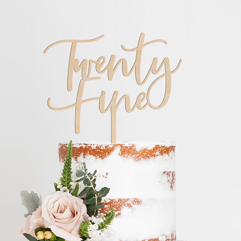 Twenty Fine Birthday Cake Topper - VividEditions