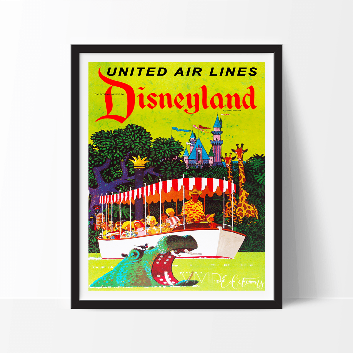 United Airlines, Disneyland Poster Print - VividEditions