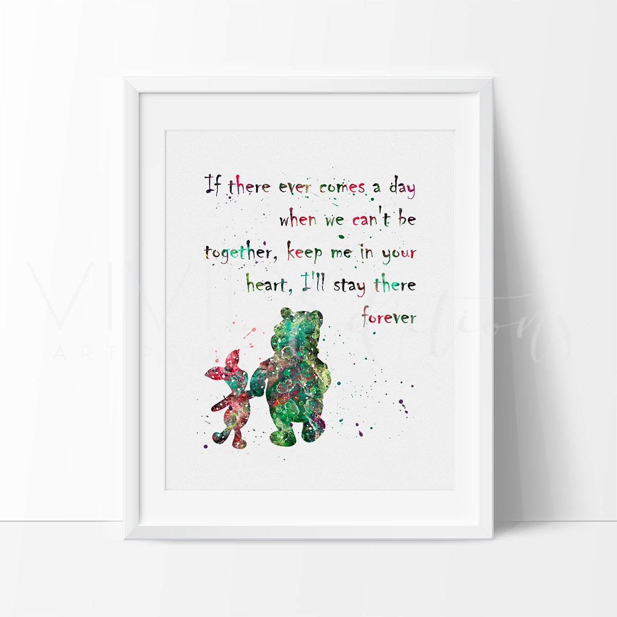 Winnie the Pooh Quote 2 Watercolor Art Print Print - VividEditions