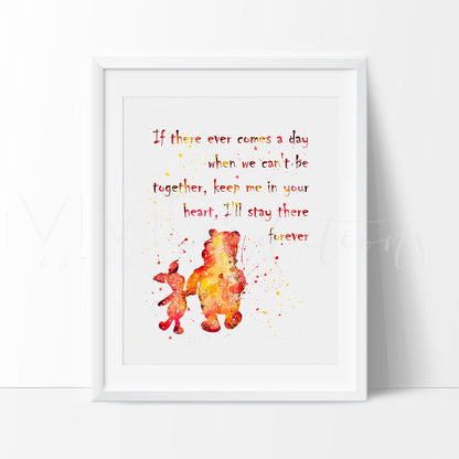 Winnie the Pooh Quote Watercolor Art Print Print - VividEditions