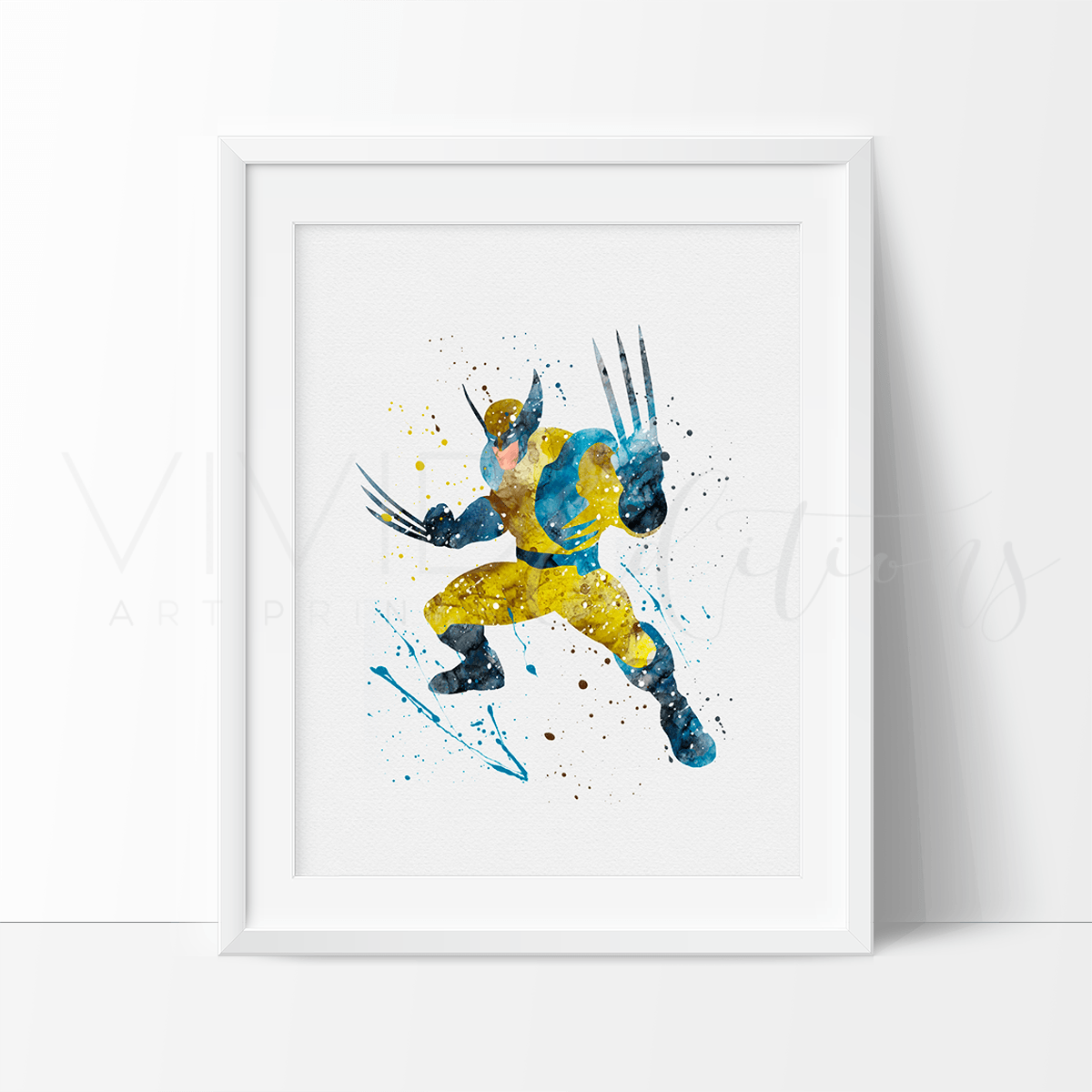 Wolverine Watercolor Art Print Print - VividEditions