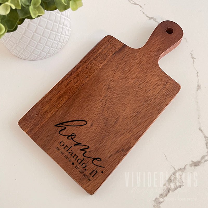Wooden Single Serve Mini Cheese Board (4 design options) Cutting Board - VividEditions