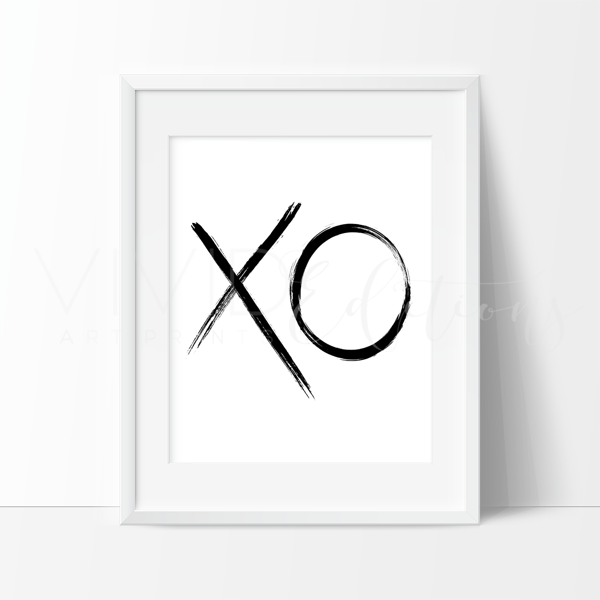 XO Brushstroke, Black Print - VividEditions